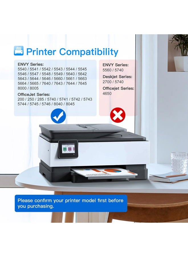 LxTek Remanufactured Ink Cartridge Replacement for HP 62XL 62 XL to use with Envy 5540 5660 7645 5642 5542 5643 5640 7644 OfficeJet 250 5740 200 5745 Printer, High Yield(1 Black,1 Tri-Color, 2 Pack) - Image 2
