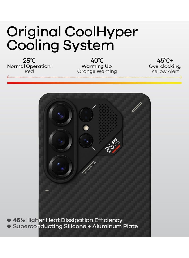 Aulumu S26 Ultra Magnetic Aramid Fiber Case Compatible with MagSafe, 1500D Ultra-Slim Woven Protective Cover with Passive Cooling and Camera Protection - Image 5