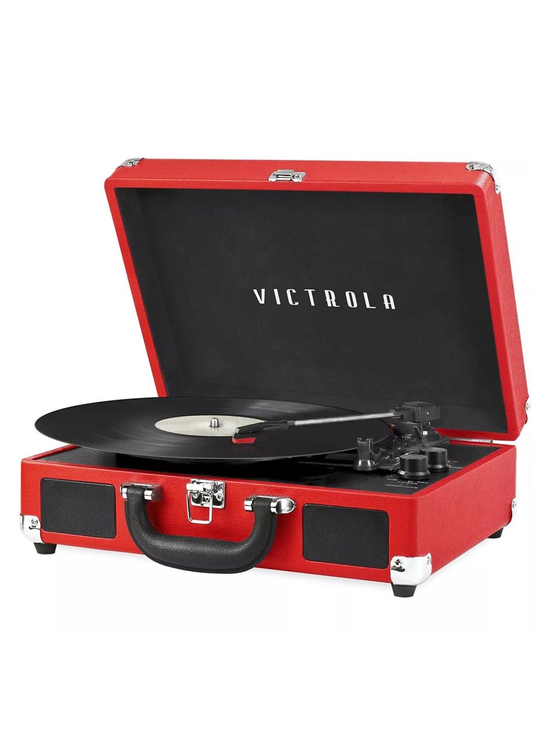 VICTROLA Victrola Journey Vintage Bluetooth Suitcase Vinyl Record Player Portable 3-Speed LP Turntable with Built-in Stereo Speakers Aux-In RCA Out Elegant Color  - Image 1