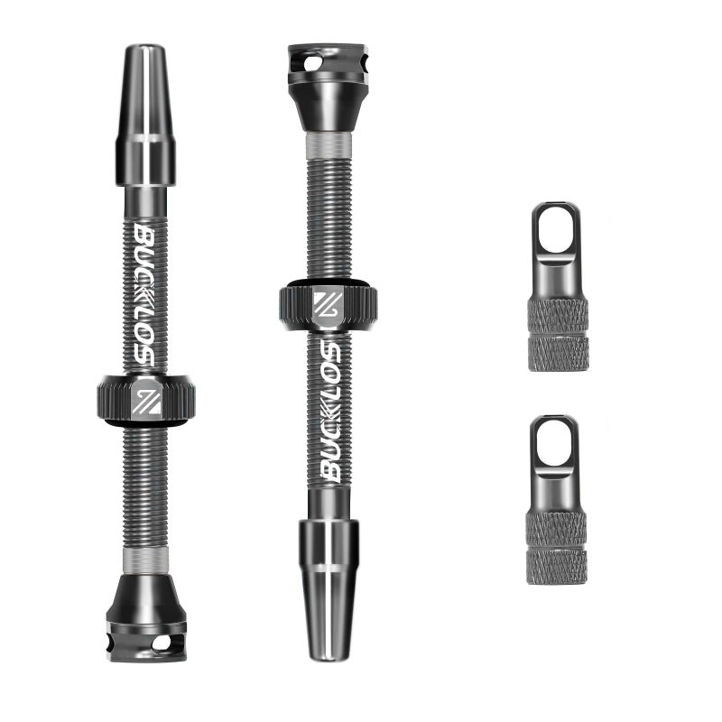 BUCKLOS Tubeless Presta Valve Stem 40/44/55/60/65/80/100 mm, Valve Stem Kit with Valve Core Removal Tool for Road Bike/Mountain Bike/MTB, Fit Most Bicycle Rims, Super Light Durable Aluminum Stem - Image 1