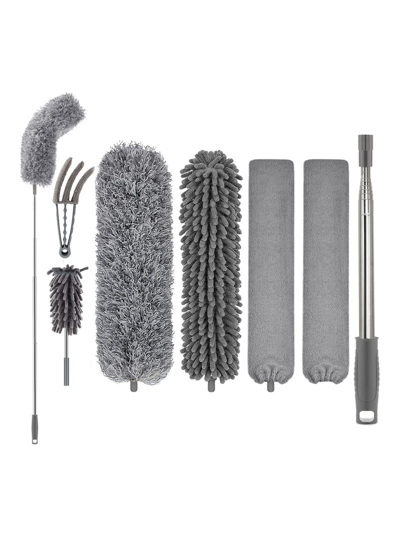 Zikra Dusters for Cleaning High Ceiling Fan Microfiber Duster with Extension Pole 30-100 Inches Retractable Gap Dust Brush Cleaner Long Feather Duster for Cleaning Cobweb Blinds Furniture - Image 1