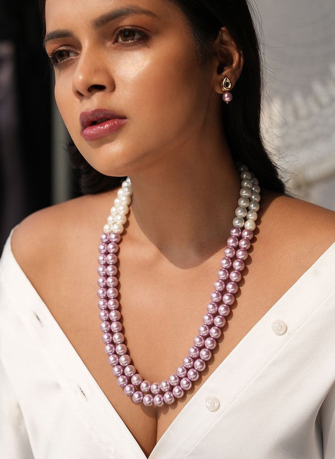 Binnis Wardrobe Roselle Elegant Semi Precious Pearl Beaded Necklace With Earrings - Image 5