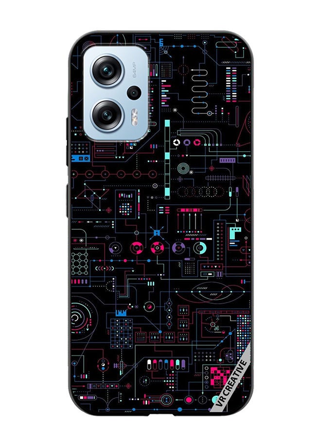 VR CREATIVE Protective Case Cover For Xiaomi Poco X4 GT Circuit Design Multicolour - Image 1