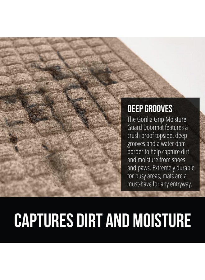 GORILLA GRIP Front Door Mat, Indoor Outdoor Ultra Absorbent Moisture Guard Doormat, Absorbs Up to 1.7 Cups of Water, Stain and Fade Resistant, Rubber Backing Doormats, Captures Dirt, 29x17 Beige - Image 4