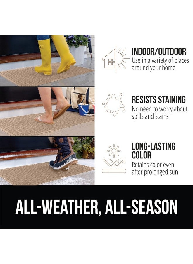 GORILLA GRIP Front Door Mat, Indoor Outdoor Ultra Absorbent Moisture Guard Doormat, Absorbs Up to 1.7 Cups of Water, Stain and Fade Resistant, Rubber Backing Doormats, Captures Dirt, 29x17 Beige - Image 5
