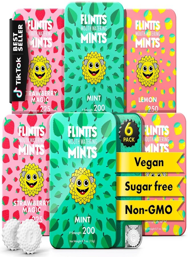 Flintts Mints After Party Pack – Sugar Free Mouthwatering Mints for Dry Mouth Relief & Freshness – Vegan Oral Health Support with Sparkle Effect – Pocket Travel Saliva Substitute, Lozenges Alternative - Image 1