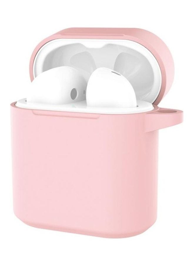NIBEMINENT - Silicone Charging Box Protective Case For Huawei Honor FlyPods And FreeBuds2 Pink - Image 1
