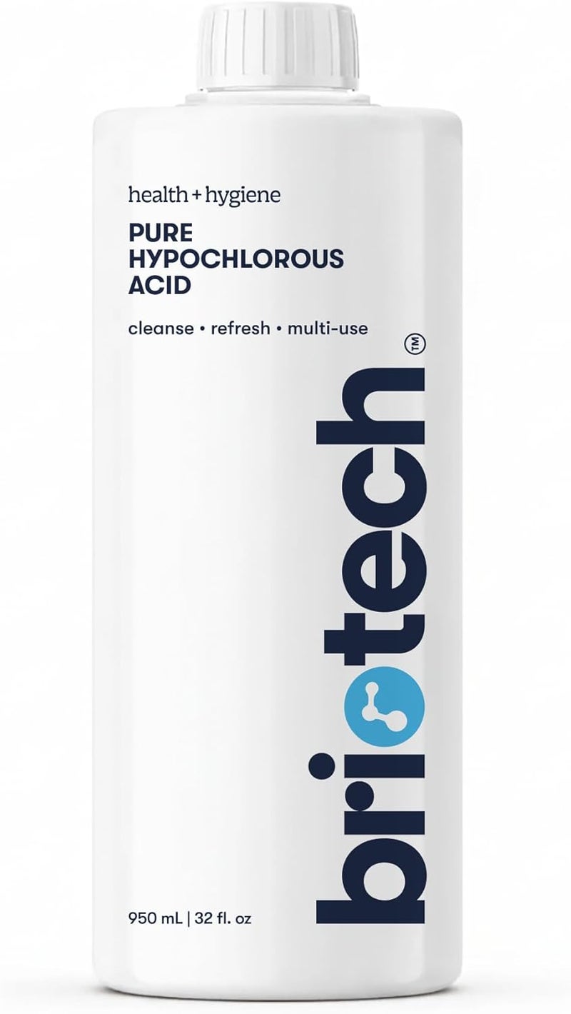 BRIOTECH Pure Hypochlorous, an All Natural Multi-Purpose HOCl Solution to Clean Surfaces and Cleanse Skin (Safe for Families and Pets) - Image 1