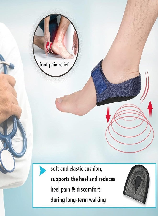 MANIBAM IMPEX Gel Heel cups Silicon Heel Pad for Heel Ankle Pain, Heel Spur Shoe Support Pad for Men and Women Shock Cushion Pad for Heels Cushion Heel(1Pair) - Image 2