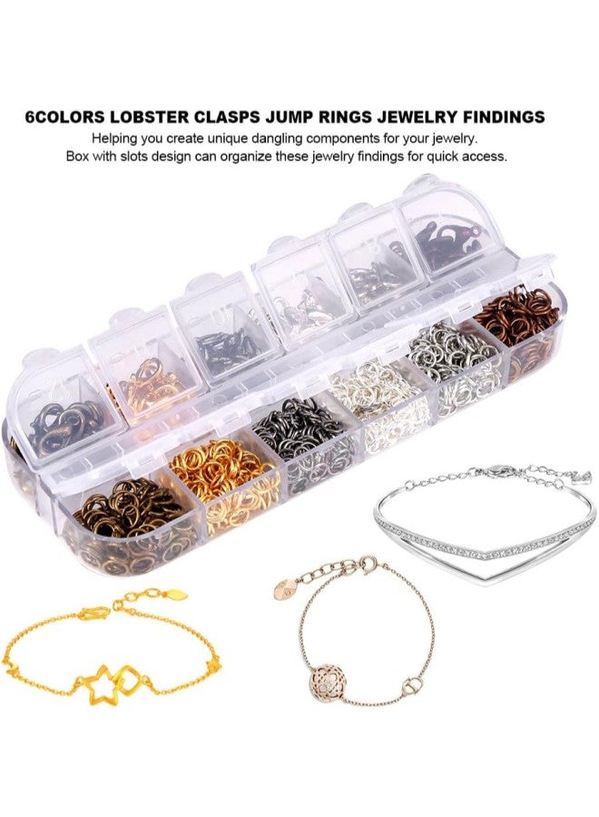 klarako Open Jump Rings & Lobster Clasps for Jewelry Making Kits Vintage DIY Jewelry Necklace Bracelet Anklet Finding Crafting Accessories 6 Mixed Color - Image 5