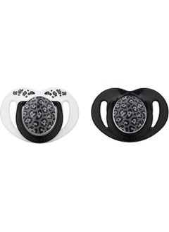 Mamajoo Sterilization & Storage Box Silicone Orthodontic Double Pacifier Anthracite Leopard / 12 Months +  - Image 1