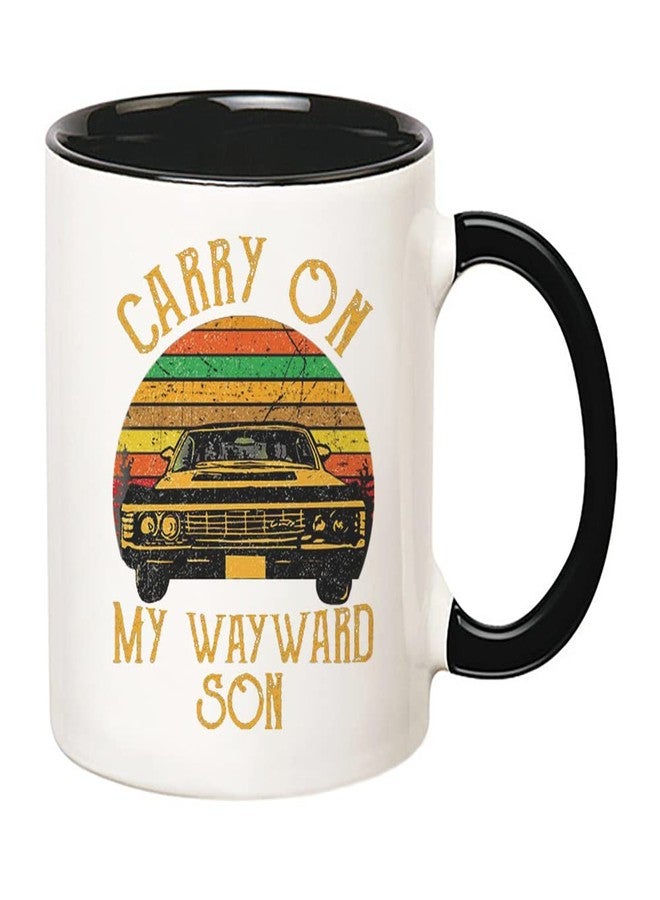 Fonhark - Supernatural Mug Carry On My Wayward Son, 11 Oz Novelty Coffee Mug/Cup - Image 2