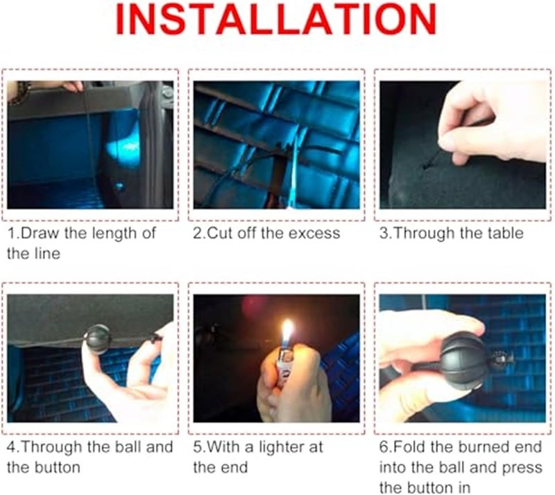 Yurefax Parcel Shelf String Cord for VW Golf - Image 3