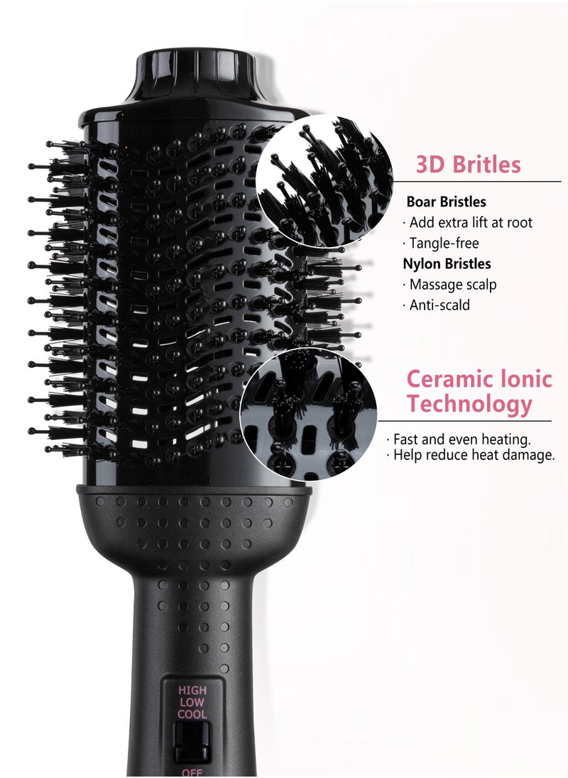 Hair Dryer Brush Blow Dryer Hair Dryer and Styler Hot Air Brush 4 in 1 Black Volumizer with Negative Ion 1300W - pzsku/Z648A4D1DA0B331ECFCF9Z/45/1742038690/b13fd537-b5f1-402d-8a1b-5840a98f071c