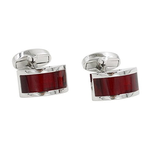AUSCUFFLINKS Ruby Stone Red Cufflinks | Wedding Anniversary | Cuff Links Gift for Men | 40th Ruby Anniversary Husband Present - Image 1