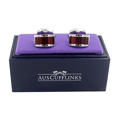 AUSCUFFLINKS Ruby Stone Red Cufflinks | Wedding Anniversary | Cuff Links Gift for Men | 40th Ruby Anniversary Husband Present - Image 4