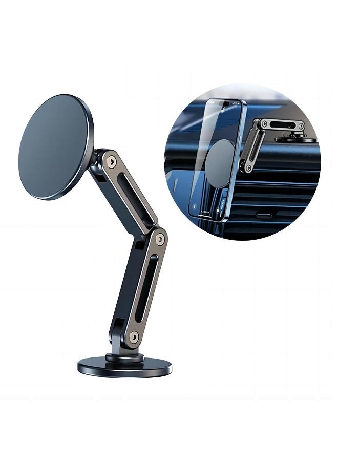Fit for Magsafe Car Mount Long Adjustable Arm Magnetic Phone Holder for Car 360° Rotation Magnetic Car Phone Holder for iPhone Dashboard Cell Phone Mount for iPhone 15 14 13 12 Pro Max All Phones