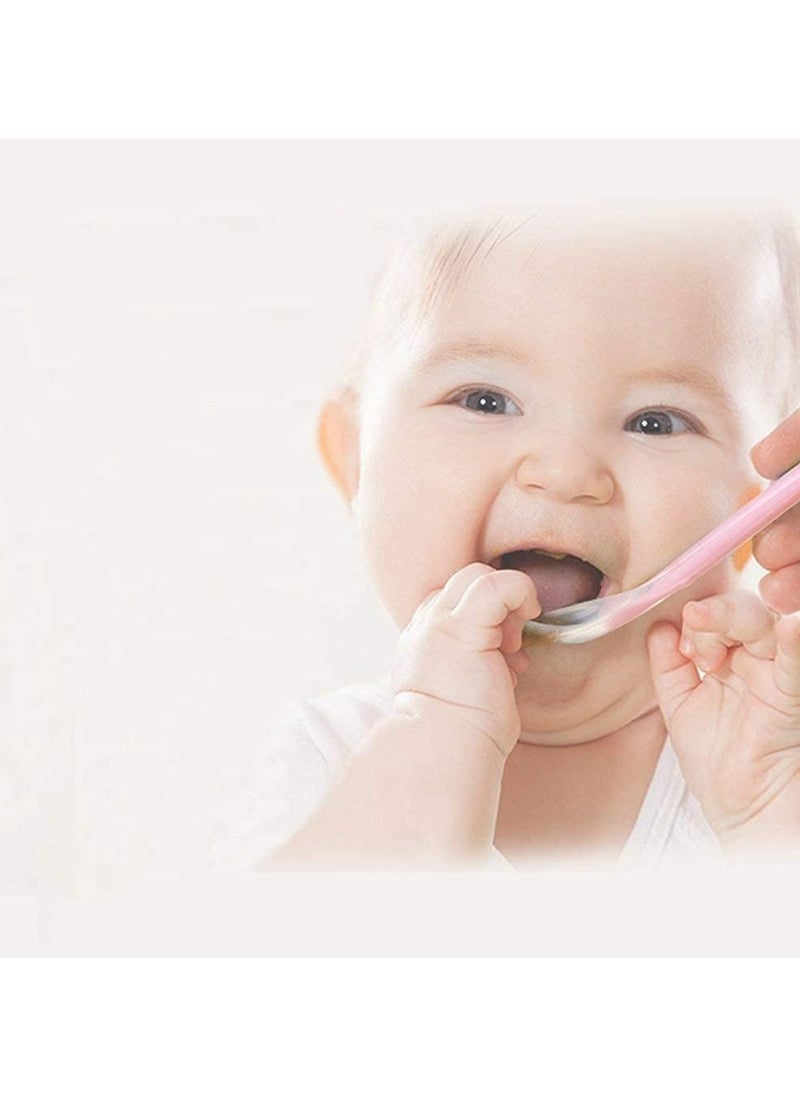 Oasisgalore - 4PCS Silicone Baby Feeding Spoons, BPA-Free Flexible Long Spoons for 4+ Months - Image 1