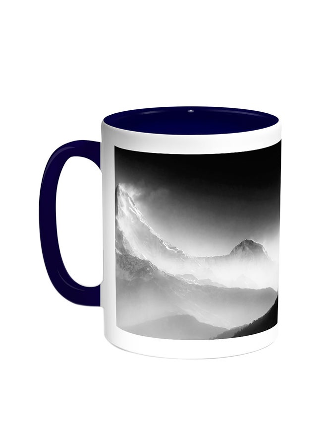 RYN High Mountains Printed Coffee Mug Blue/White 11ounce