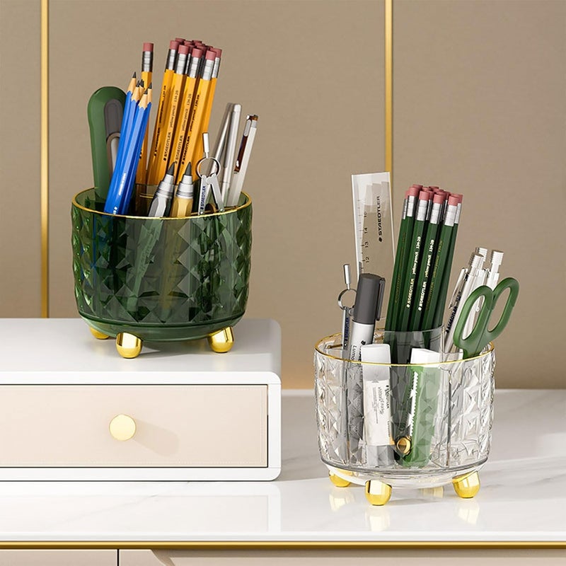 Snivy Snivy Makeup Brush Organizer Holder, 360° Rotating Dustproof Makeup Brushes Organizer, Clear Organizers Case Brush Storage Box for Jewelry, Makeup Brushes, Lipsticks, Pens  - Image 5