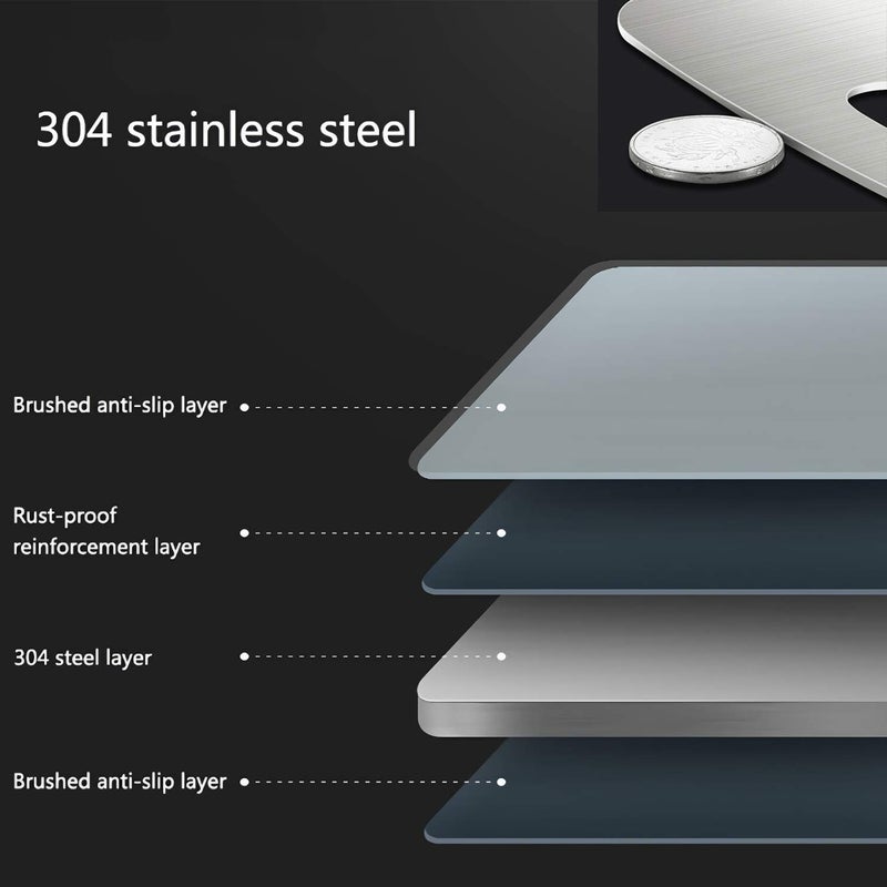 Mantavya Stainless Steel 304 FoodGrade Chopping Cutting Slicing mincing Serving Cut Board for Fruits Vegetables Meat Cheese Pizza breads Knead Dough for Chefs Kitchen Home Antibacterial Surface - Image 5