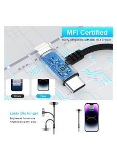 Excefore Lightning to 3.5 mm Headphone Jack Adapter 2-IN-1 Headphone Adapter for iPhone Type C to 3.5mm Female Headphone Jack Adapter Compatible with Samsung Galaxy  - Image 3