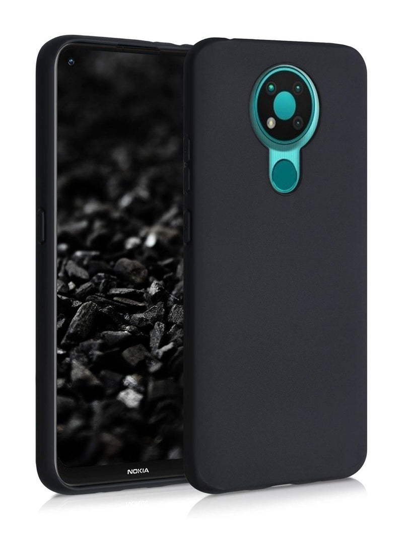 TIGER Black Soft TPU Case for Nokia 3.4 – Slim, Flexible Silicone Protective Cover with Shock Absorption – Lightweight and Durable Phone Case - Image 1