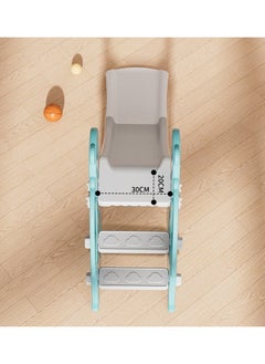 FULL JOY "Children's slide with giraffe design, foldable, with basketball hoop, dimensions 139 × 68 × 31 cm, light green color (Model: FJY-05)."  - Image 4