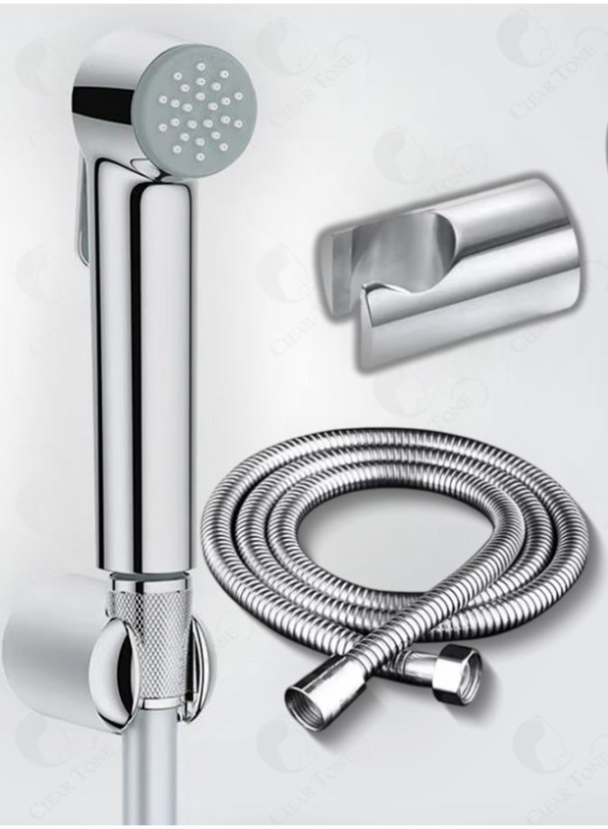 Best Handheld Bidet Spray Shattaf Set | High-Pressure ABS Body with Chrome Finish | Soft Spray | Easy To Use | Anti-Splash | Bathroom Personal Hygiene Kit | High Quality Hand Shower Set - Image 1