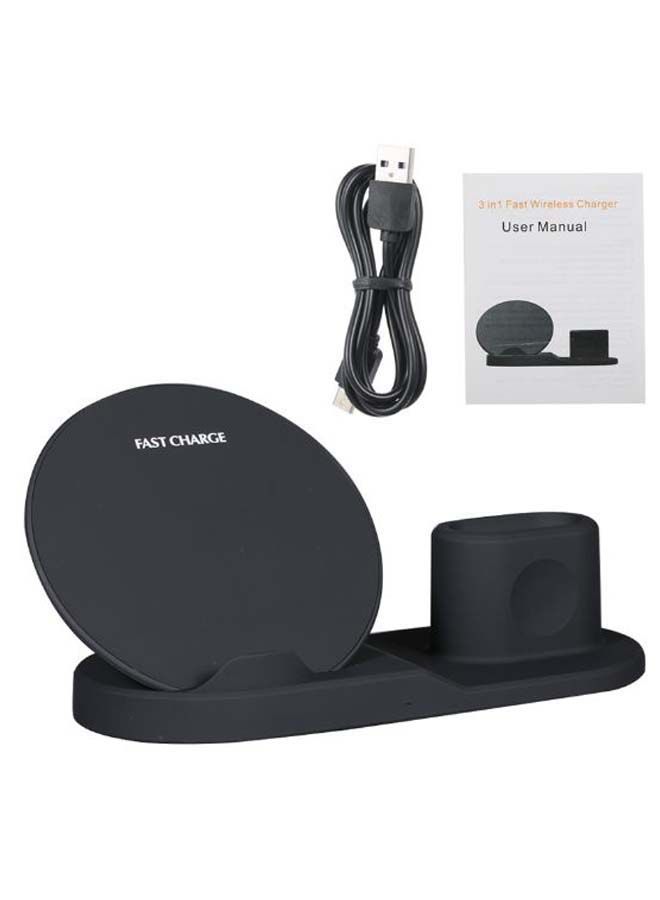 Loquat 3-in-1 Fast Wireless Charger Black - Image 3