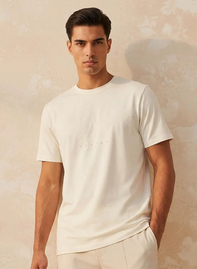 Splash Active Men Embossed Detail 2 Way Stretch T-shirt