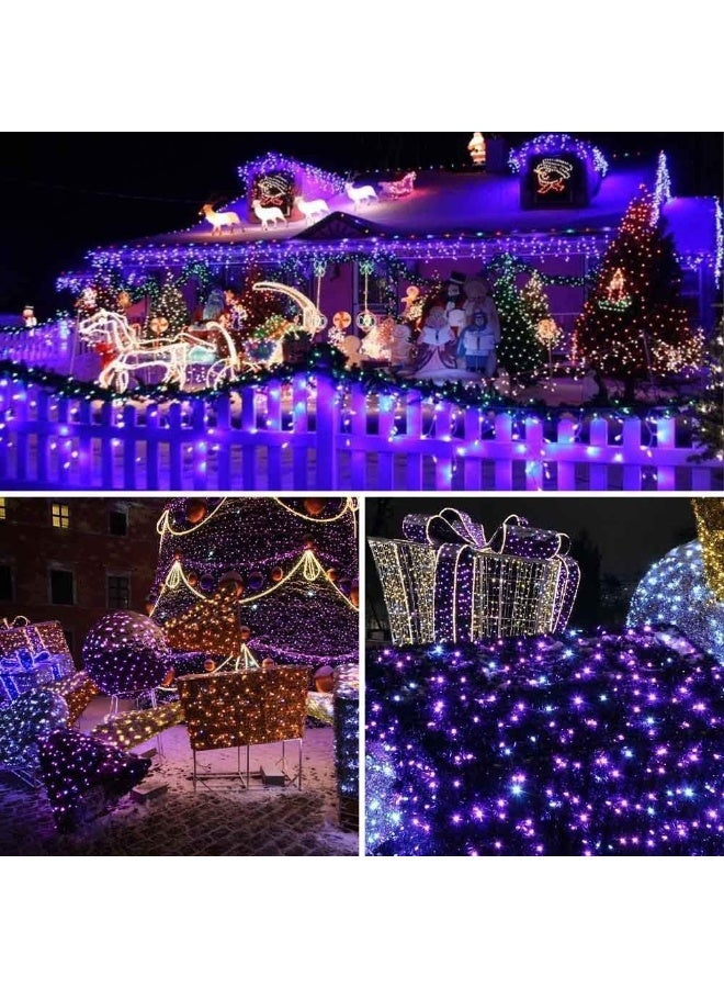Solar Lights, 22M 200 LED 8 Modes Outdoor String Lights, Waterproof Solar String Light for Xmas Tree, Fence, Holiday, Party, Balcony, Outdoo Xmas Decorations -purple - Image 4