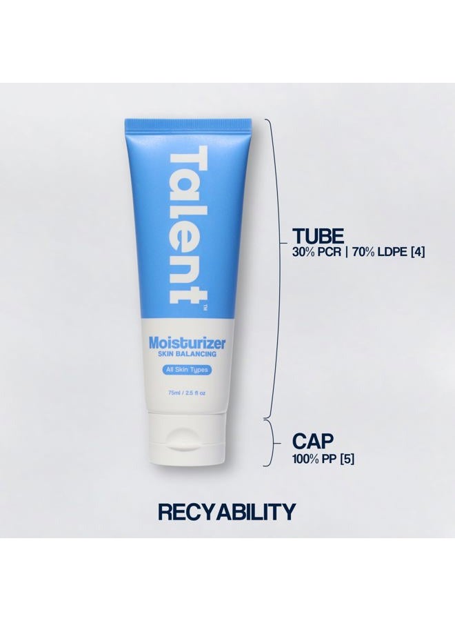 Talent Men's Skin Balancing Moisturizer, Fragrance-Free, Non-Greasy, Lightweight, 2% Niacinamide, Sensitive Skin, All Skin Types, EWG Verified, Vegan and Cruelty-free, 2.5 fl oz - Image 5