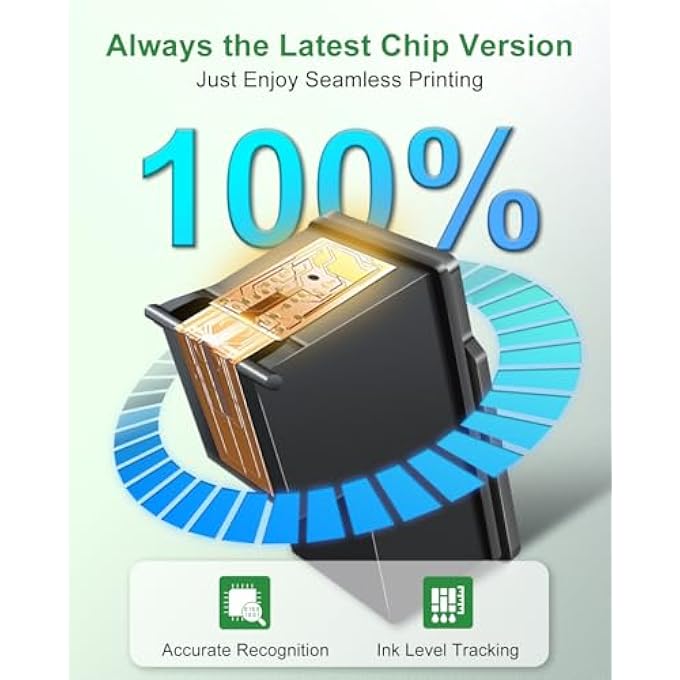 67XL INK CARTRIDGES BLACK/COLOR COMBO PACK REPLACEMENT FOR HP INK 67 FOR 67XL HP PRINTER INK COMPATIBLE WITH DESKJET 2855E 2755E 2700 4255E 4155E 4100 ENVY 6000 6055E 6455E PRINTER - Image 3