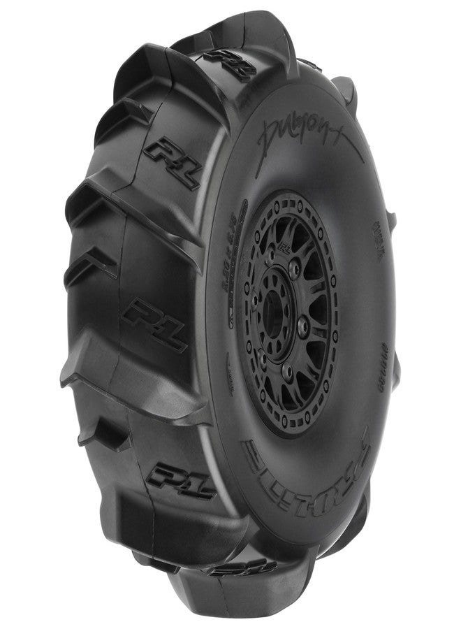 Pro-Line Racing Dumont Sand/Snow Tires Mounted on Raid Black 6x30 Removable 17mm Hex Wheels 2 for Mojave 6S and UDR Front or Rear PRO1018911 - Image 1