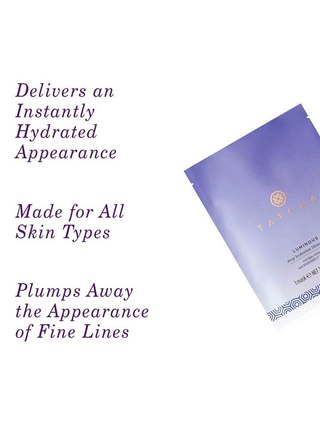 TATCHA قناع الترطيب العميق المتألق | قناع للاستخدام الفردي لبشرة متألقة، 20 مل | 0.68 أونصة - Image 3