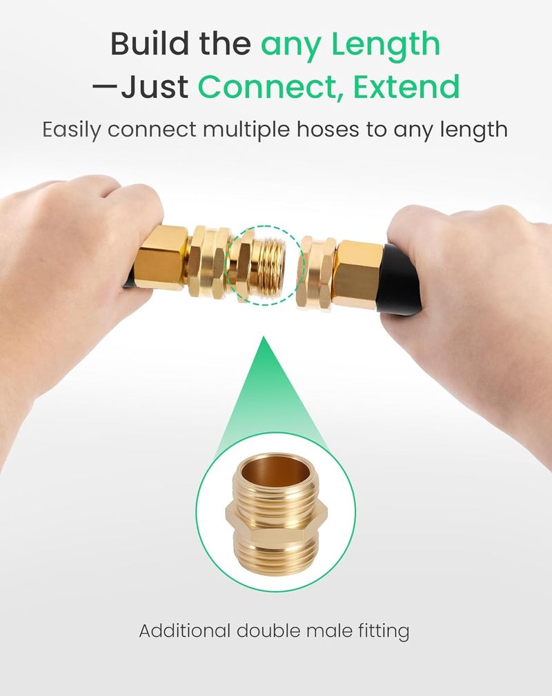 Cesun Short Garden Hose 5 ft, Small Metal Leader Hose, Drinking Water Hose, Flexible, Lightweight Stainless Steel Water Pipe for RV, Outdoor, Yard, 5ft x 5/8", Female to Female - Image 4