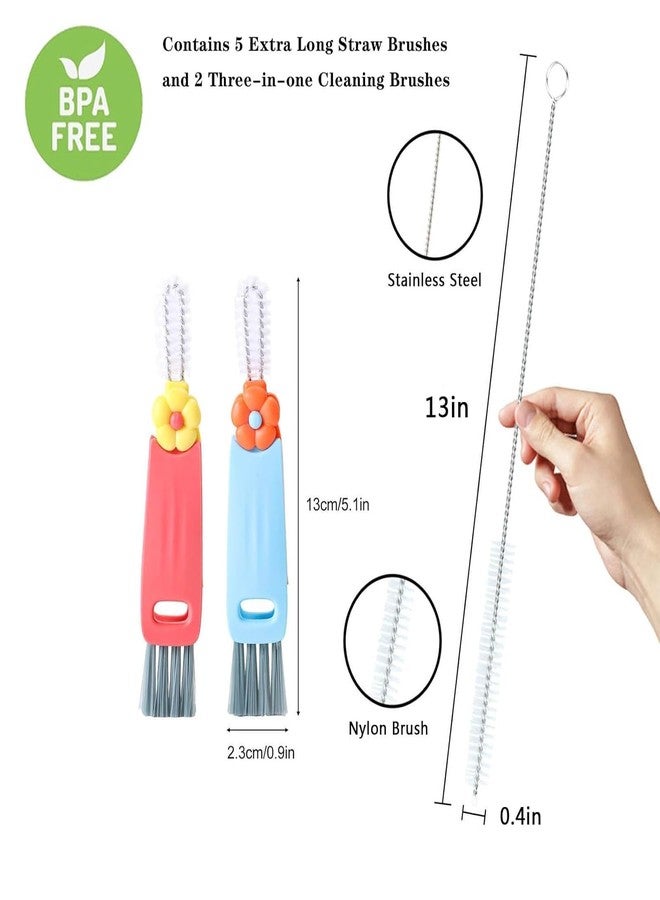 MALUKTA 3 in 1 Cup Lid Cleaning Brush,Straw Cleaner Brush Extra Long for Stanley Cup - Image 2