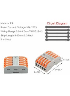 Wozlo Quick Cable Splicing Device Connector - 5-Piece On-Off Locking Cable Joint Connector - 50 Pcs  - Image 5