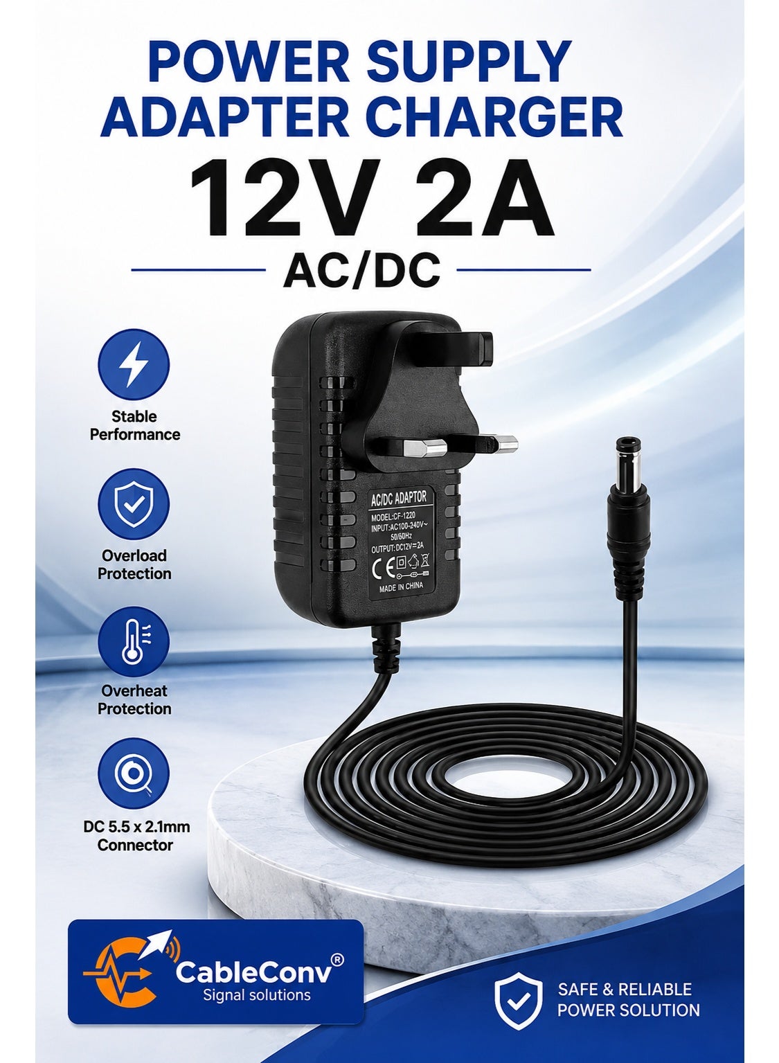 cableconv Cableconv Power Adapter 12v 2a Z648B3FABC890315DD55DZ