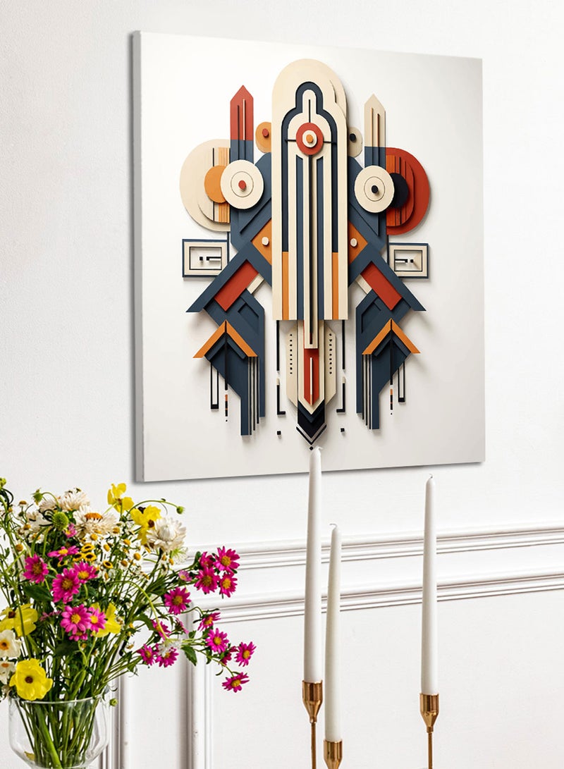 لوحة كانفاس على إطار خشبي بالفن التصوري لتصميم نمط فنيكلاسيكي - Image 1