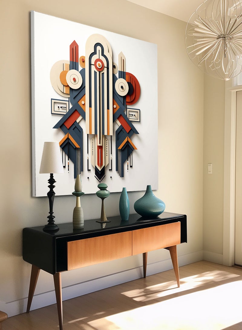 لوحة كانفاس على إطار خشبي بالفن التصوري لتصميم نمط فنيكلاسيكي - Image 2