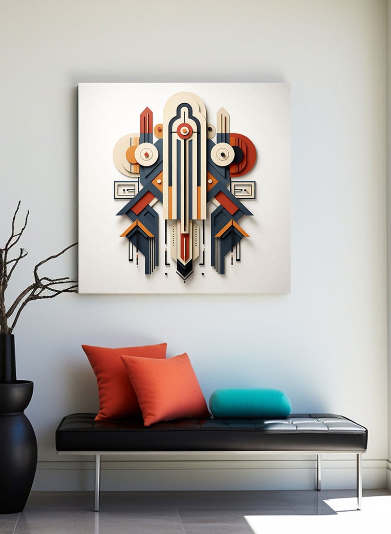 لوحة كانفاس على إطار خشبي بالفن التصوري لتصميم نمط فنيكلاسيكي - Image 3