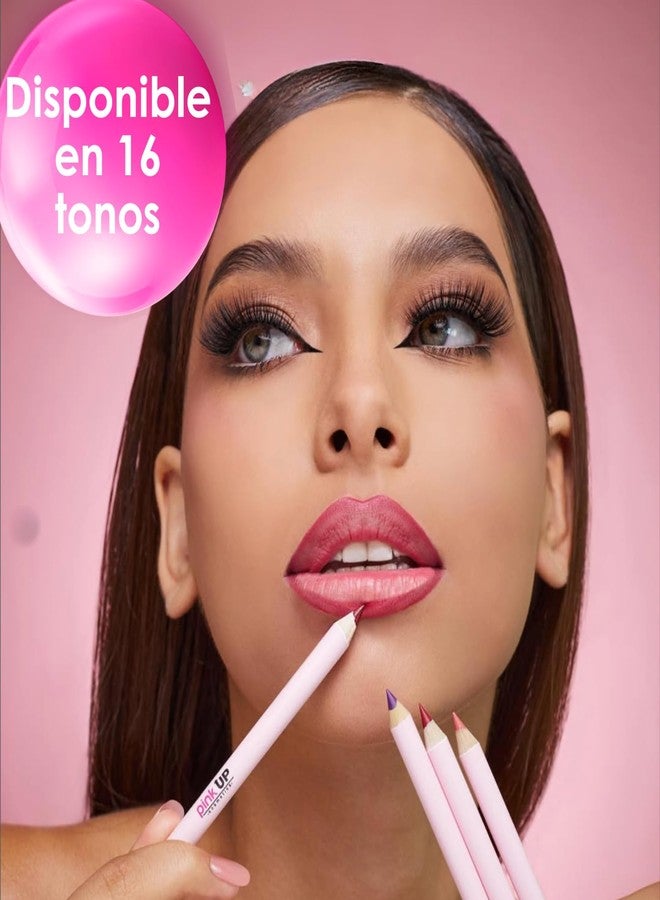 Pink Up | Lip Liner | Defines Lips & Prevents Feathering | Long-lasting Color That Won't Dry Out | Lip Liner Pencil | Creamy Smooth Texture | Blush | Model PKLL21 - Image 3
