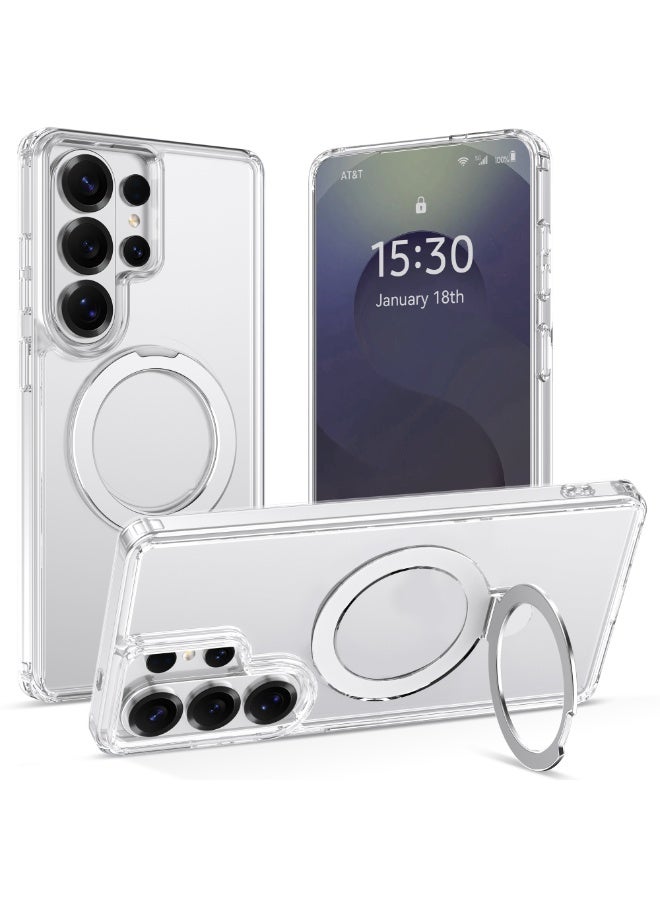 RAPTIC حامل هوائي لحافظة سامسونج جالاكسي S26 ألترا [ماج سيف] غطاء حلقة حامل [اختبار السقوط حتى 13 قدم] درجة عسكرية - شفاف - Image 1