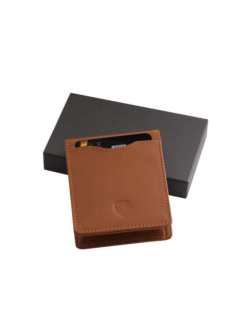SKENZBI Slim  Wallets for Men  Bifold with RFID Protection Minimalist  Tan  - Image 4