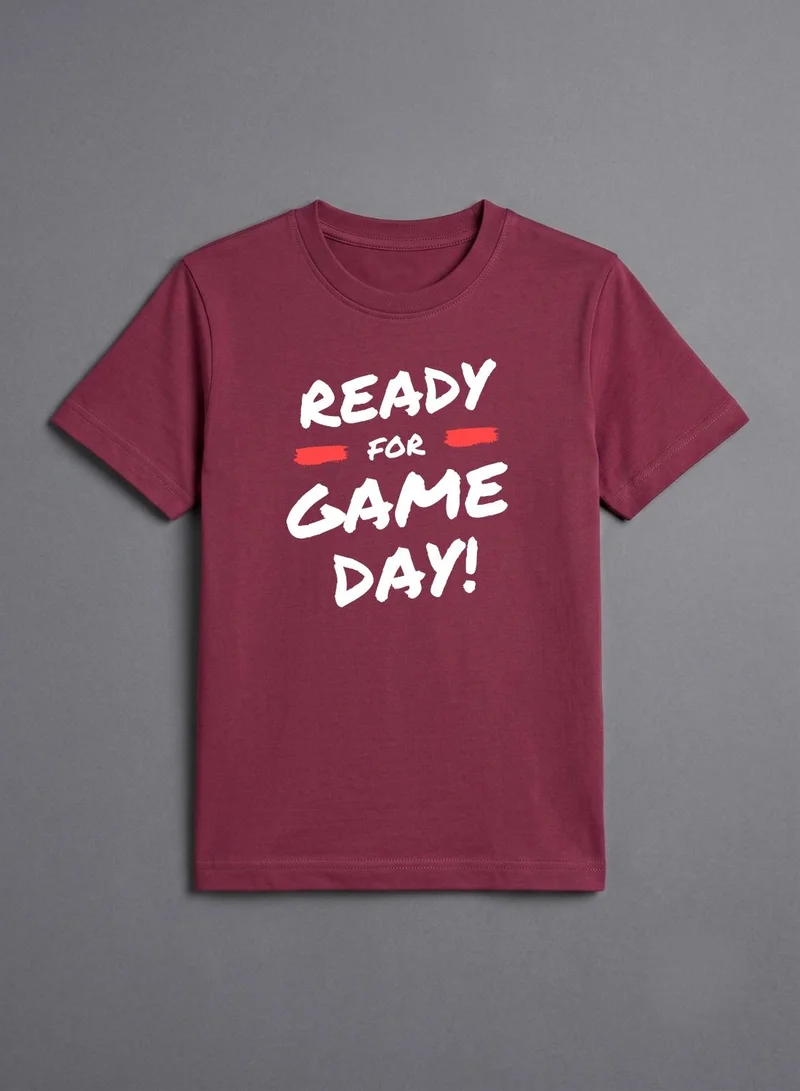 babyqlo Maroon Ready For Game Day Kids T-Shirt