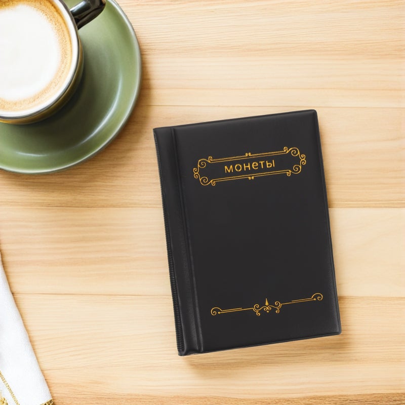 2pcs Collection Album: Transparent 120 Pockets Vintage PU Cover 28mm Holder Book Organizer Collecting Book for Collectors - Image 4