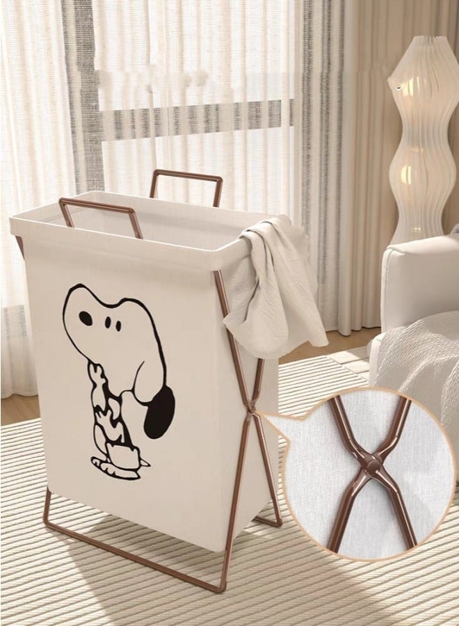 Laundry Bag With Steel Stand White 35x25x55cm - Image 1