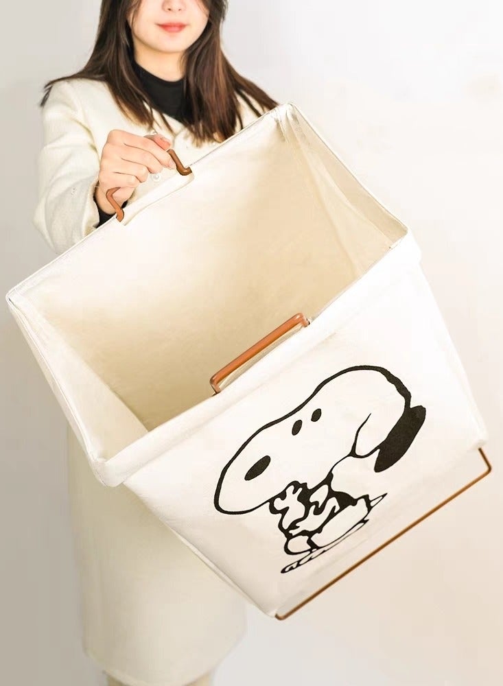 Laundry Bag With Steel Stand White 35x25x55cm - Image 3